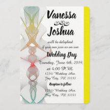 Bible Verse Multicolor Wedding Invitations Cartes