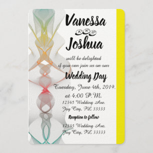 Bible Verse Multicolor Wedding Invitations Cartes