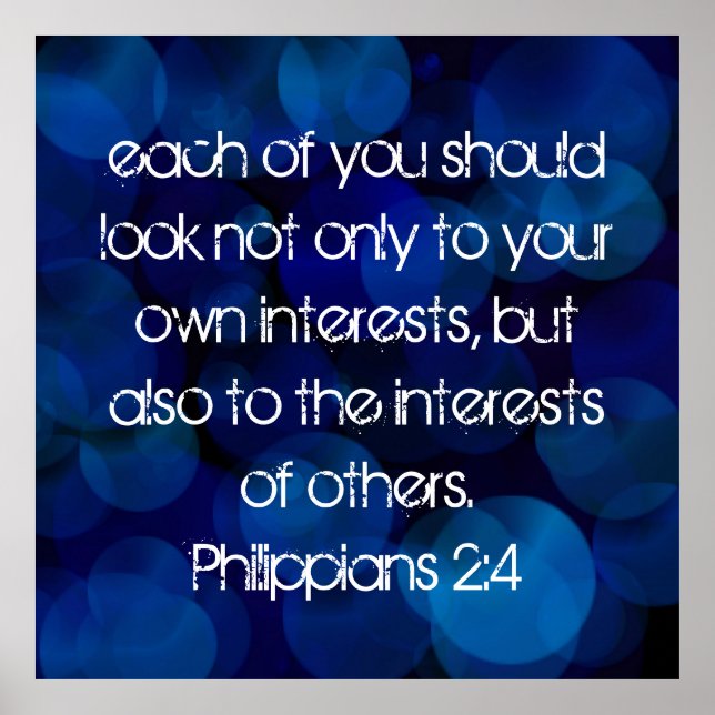 Bible verse Philippians 2:4 Poster (Devant)