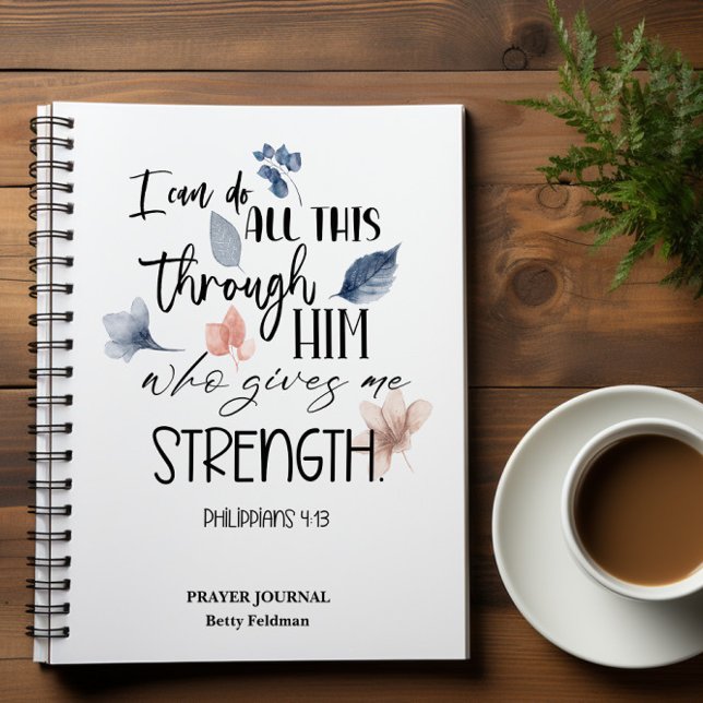 Bible Verse Philippians Floral Prayer Journal (Créateur téléchargé)
