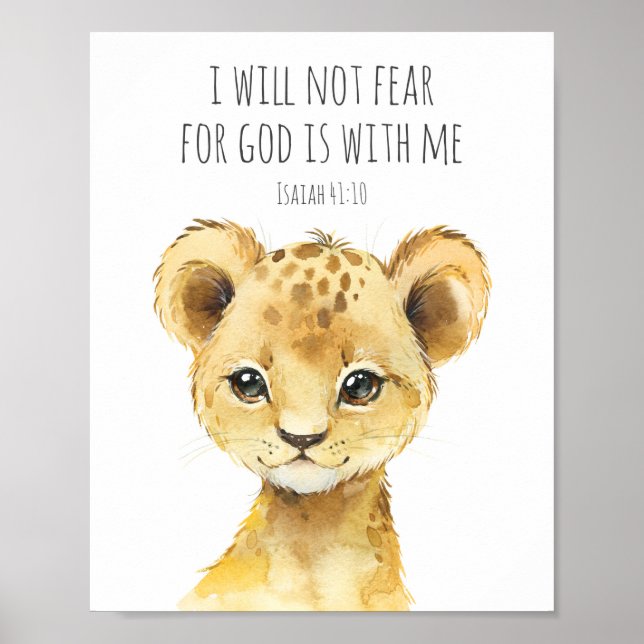 Bible Verse Poster for Kids Bedroom Decor (Devant)