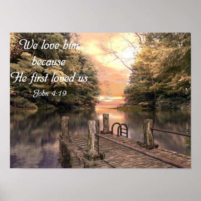 Bible Verse Poster John 4:19 (Vorne)