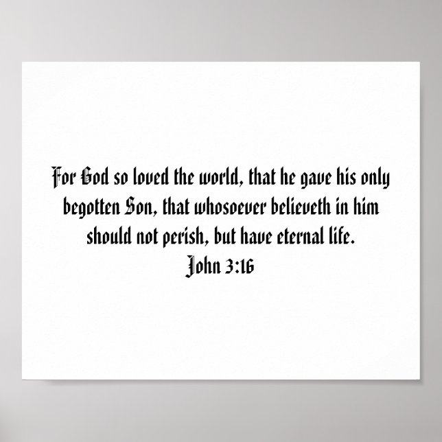 Bible Verse Poster Print Template To Personalize (Vorne)
