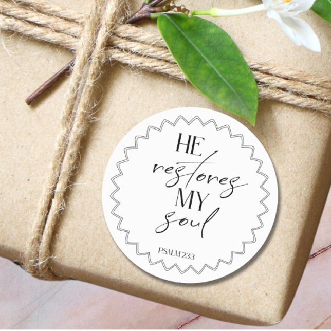 Bible Verse psalm Round Sticker (Créateur téléchargé)