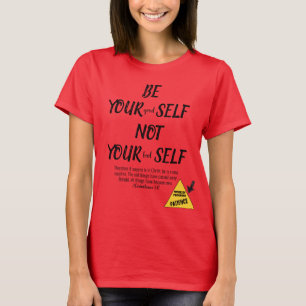 Bible Verse Sei du selbst 2 Korinther 5:17 Rot T-Shirt