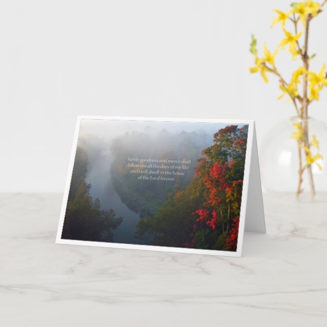 Bible Verse Sympathie Carte de voeux pliée (Fleur jaune)