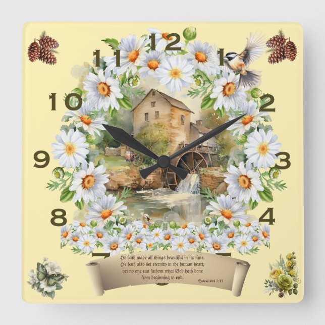 Bible Verse Uhr Er hat alles bewundert (Vorderseite)