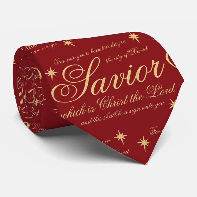 Bible Verse Weihnachtsgeschenk Priester Pastoren Krawatte (Gerollt)