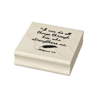 Bible Verse zu stark sein - Phil. 4:13 Gummistempel