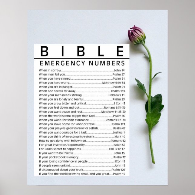 Bible Verses Scripting Zitate Wall Poster (Vorne)