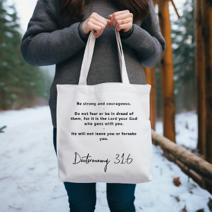 Bible verset Inspiration Soyez fort Sac fourre-tou