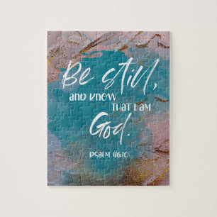Bible verset Psaume floral puzzle