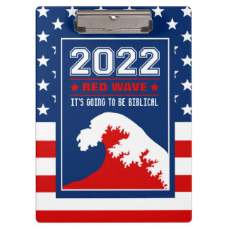 Biblical Midterms 2022 - Rote Welle Klemmbrett