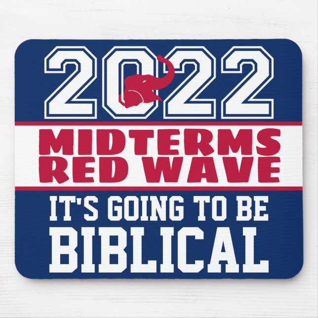 Biblical Midterms 2022 - Rote Welle Mousepad (Vorne)