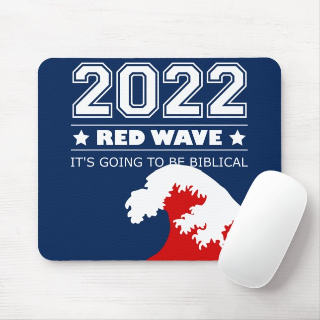 Biblical Midterms 2022 - Rote Welle Mousepad (Mit Mouse)