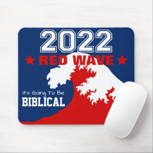 Biblical Midterms 2022 - Rote Welle Mousepad