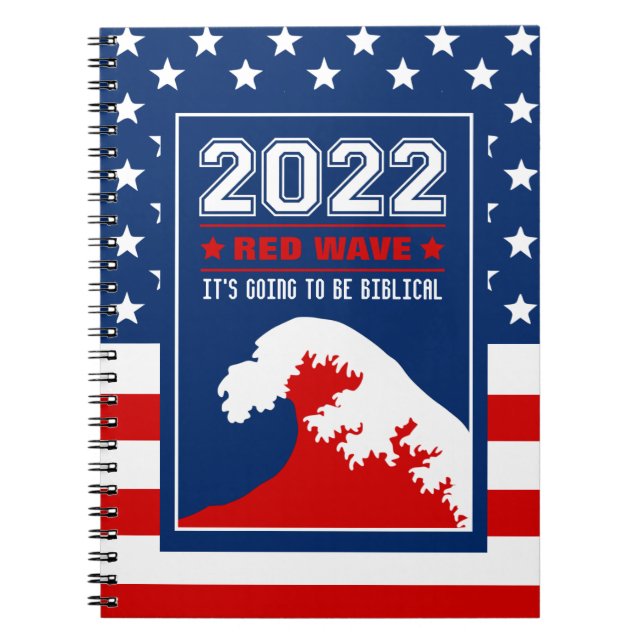 Biblical Midterms 2022 - Rote Welle Notizblock (Vorderseite)