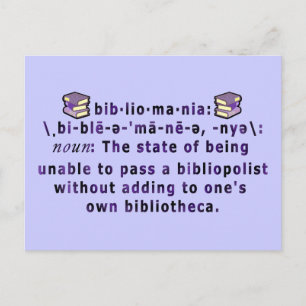 Bibliomania Postcard Postkarte
