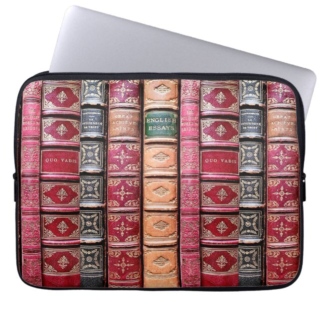 Bibliophile Old Book Library Laptopschutzhülle (Vorderseite)