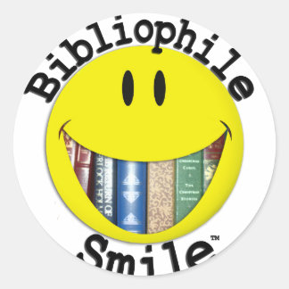 Bibliophile Smile Runder Aufkleber