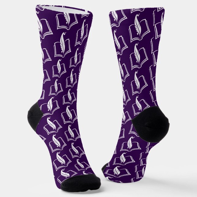 Bibliophilen & Buchliebhaber Feather Pen Socken (Gewinkelt)