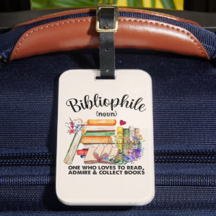 Bibliophiler ist eine Person, die eine große Leide Gepäckanhänger