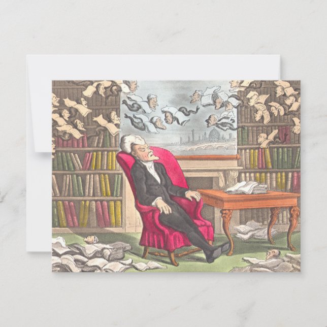 Bibliophile's Dream Unique Book Club Einladung (Vorderseite)