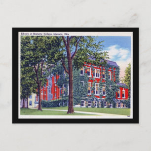 Bibliothek am Marietta College, Ohio Vintage Postkarte