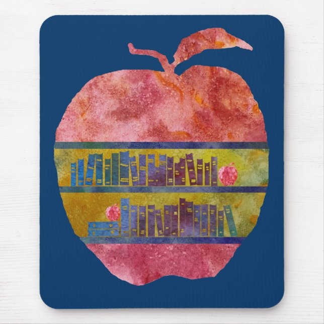 Bibliothek Apple Mousepad (Vorne)