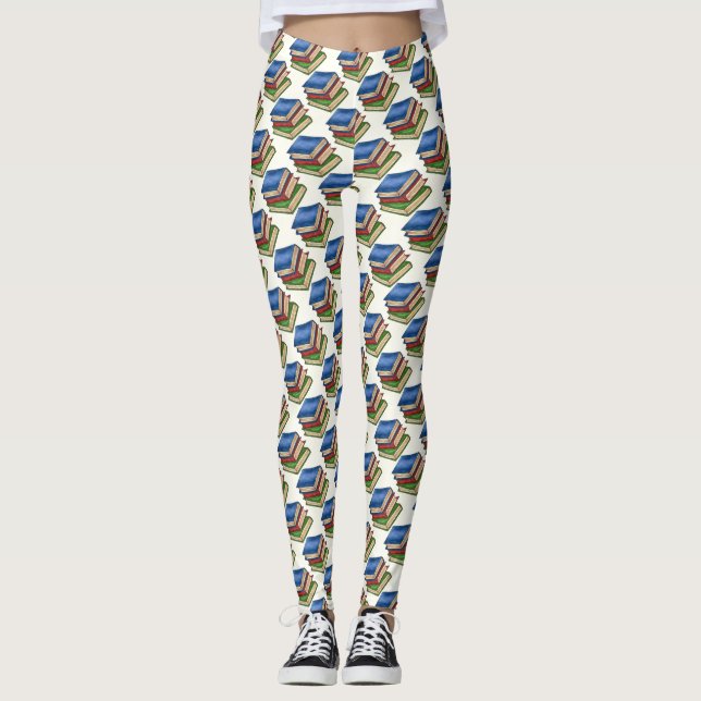Bibliothek Bibliothek Bibliotheksstapel Bibliothek Leggings (Vorderseite)