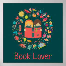 Bibliothek "Book Lover" Poster