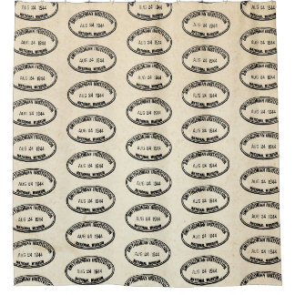 Bibliothek Briefmarke Smithsonian Institution 1944 Duschvorhang