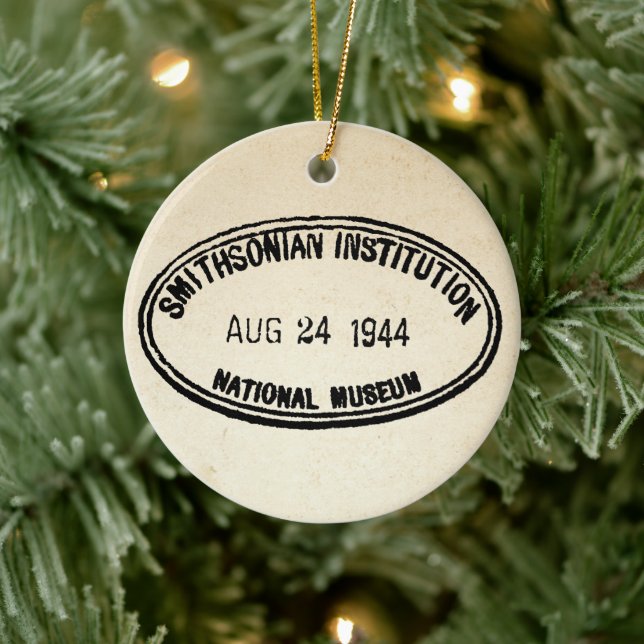 Bibliothek Briefmarke Smithsonian Institution 1944 Keramik Ornament (Baum)