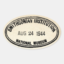Bibliothek Briefmarke Smithsonian Institution 1944 Ovaler Aufkleber