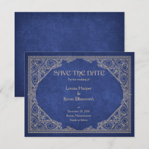 Bibliothek Buch Blaue Geek Literarische Hochzeit Save The Date