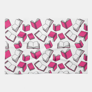 Bibliothek Bücher Spaß Bibliothekar Bookworm Pink Geschirrtuch