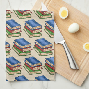 Bibliothek Buchstapler Lehrer Bibliothekare Erzieh Geschirrtuch