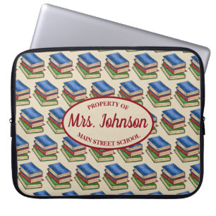 Bibliothek Buchstapler Lehrer Bibliothekare Erzieh Laptopschutzhülle