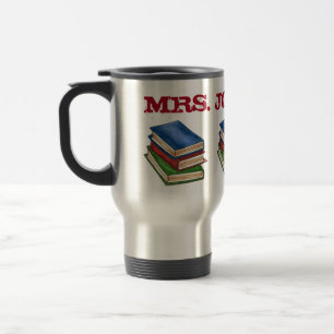 Bibliothek Buchstapler Lehrer Bibliothekare Erzieh Reisebecher