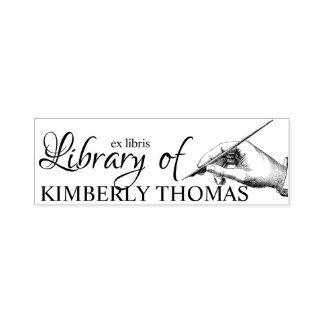 Bibliothek Buchzeichen Briefmarke - Ex Libris Permastempel