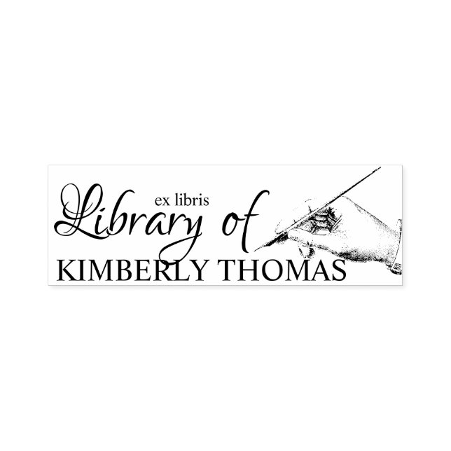 Bibliothek Buchzeichen Briefmarke - Ex Libris Permastempel (Design)