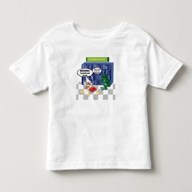 Bibliothek Chook Witz Kleinkind T-shirt (Vorderseite)
