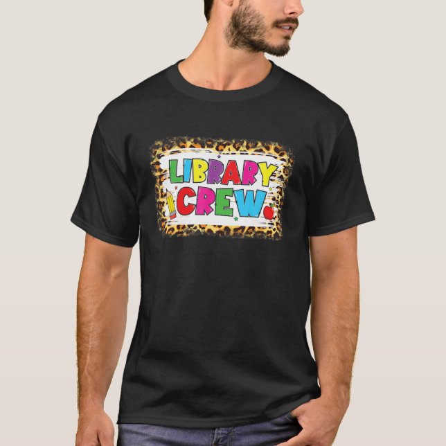 Bibliothek Crew Lehrer Funny First Day School Stu T-Shirt (Vorderseite)