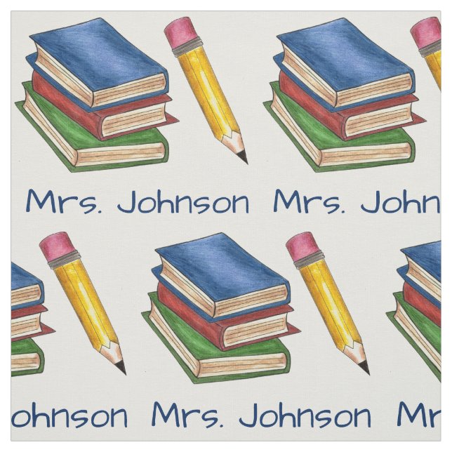 Bibliothek der personalisierten Buchstapler Stoff (Muster)