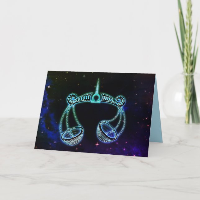 Bibliothek der Zodiac-Grußkarte Karte (Vorderseite)