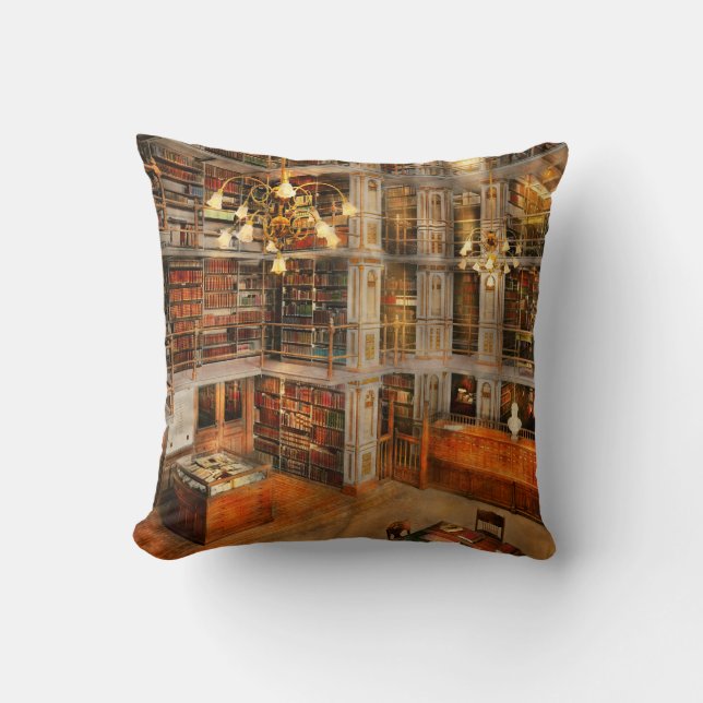 Bibliothek - ein literarischer Klassiker 1905 Kissen (Vorderseite)