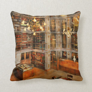 Bibliothek - ein literarischer Klassiker 1905 Kissen