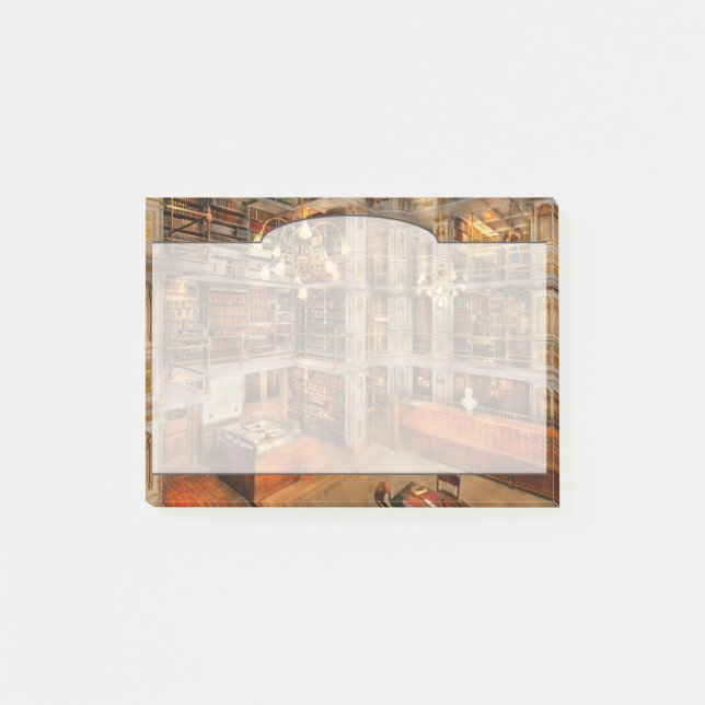 Bibliothek - ein literarischer Klassiker 1905 Post-it Klebezettel (Vorderseite)