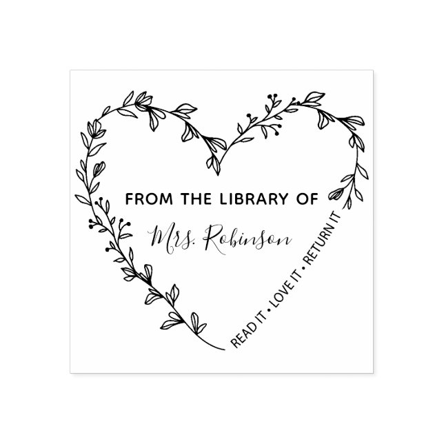Bibliothek für Blumenkreide Gummistempel (Prägung)