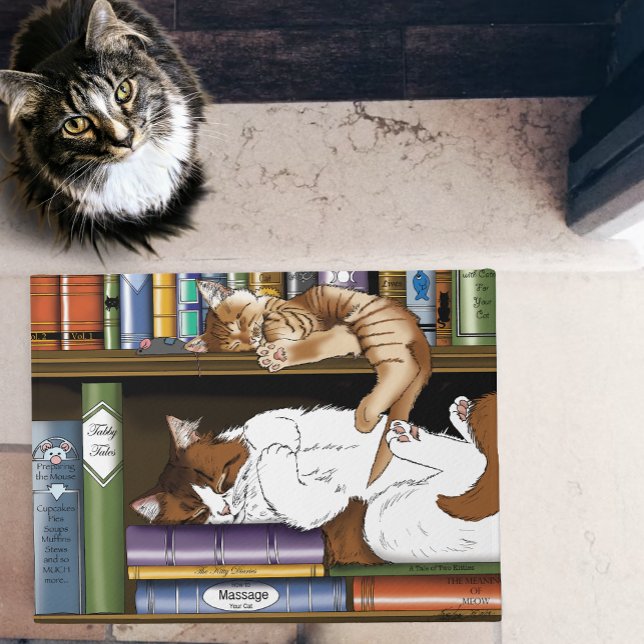 Bibliothek für Katzen buchen Fußmatte (Von Creator hochgeladen)